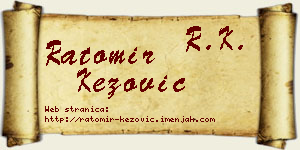 Ratomir Kezović vizit kartica